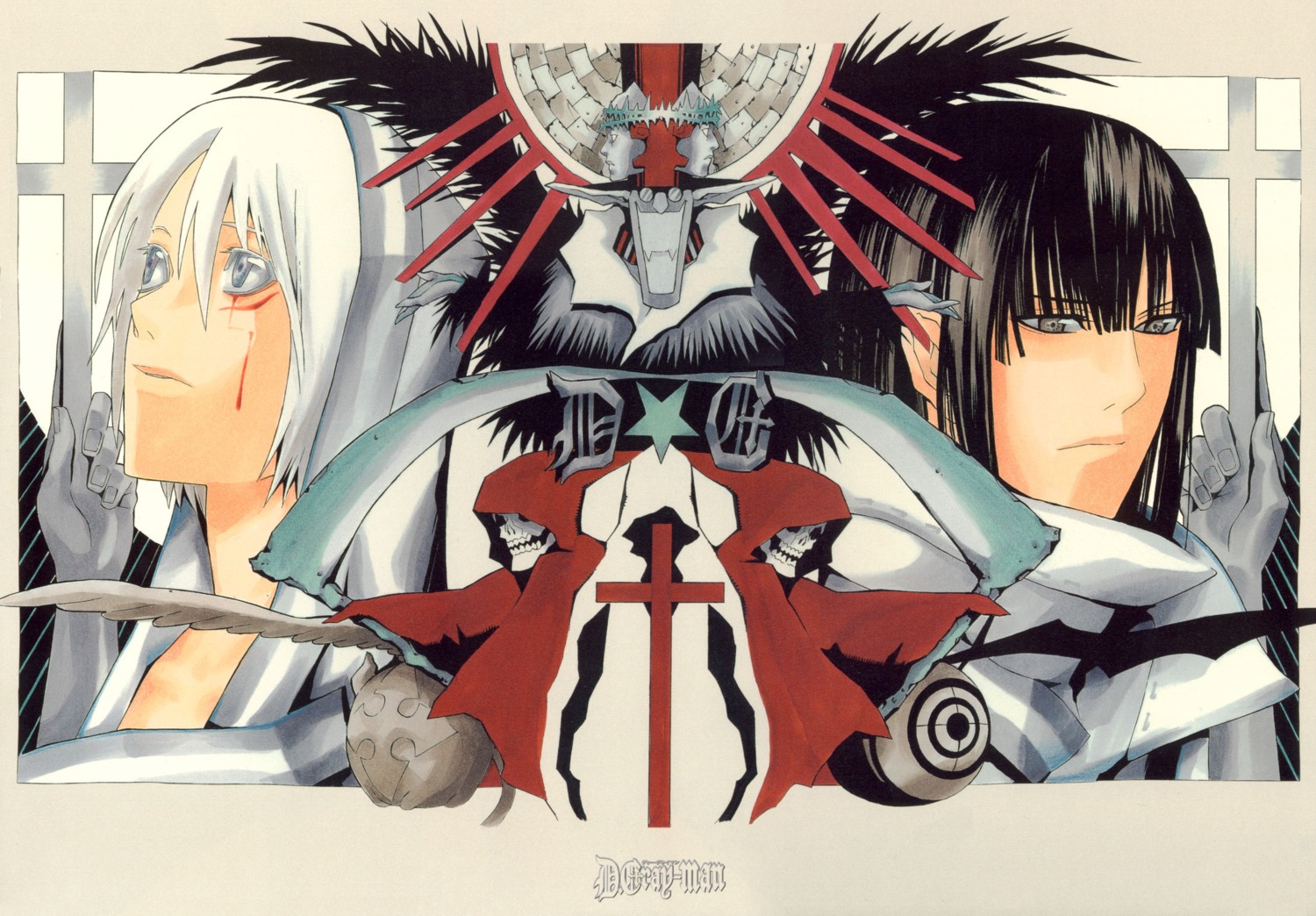 allen_walker, d.gray-man, hoshino_katsura, kanda_yu, male, millenium_earl