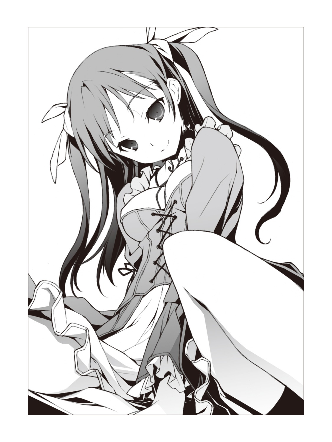dress, gothic_lolita, kikuchi_seiji, lolita_fashion, mayo_chiki!, monochrome, suzutsuki_kanade