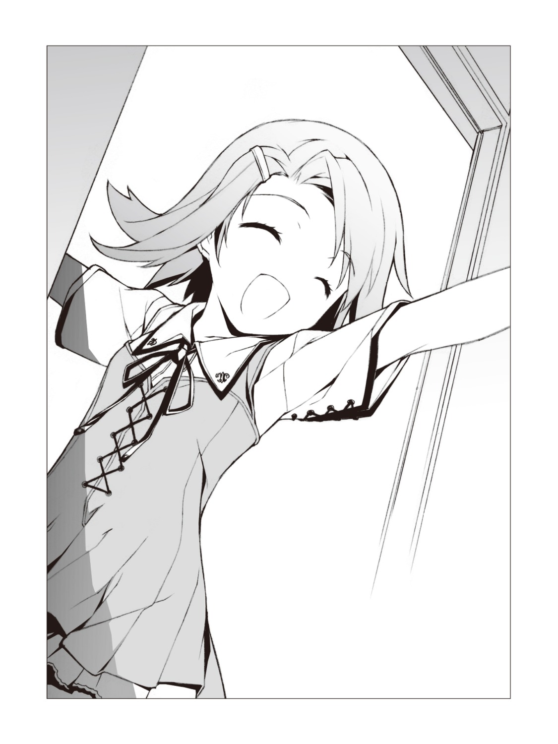 kikuchi_seiji, mayo_chiki!, monochrome, sakamachi_kureha, seifuku