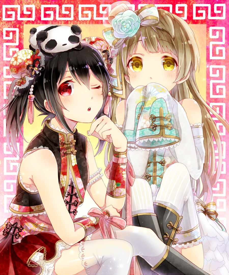 love_live!, love_live!_(series), minami_kotori, poison916, thighhighs, yazawa_nico