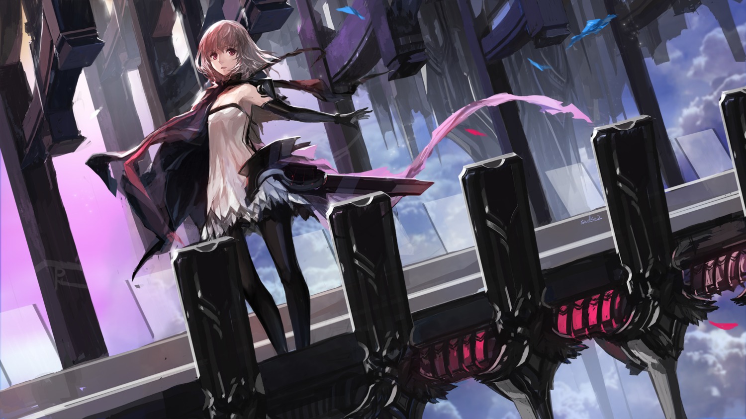 dress, pantyhose, paradise_(pffk), pixiv_fantasia, pixiv_fantasia_fallen_kings, swd3e2