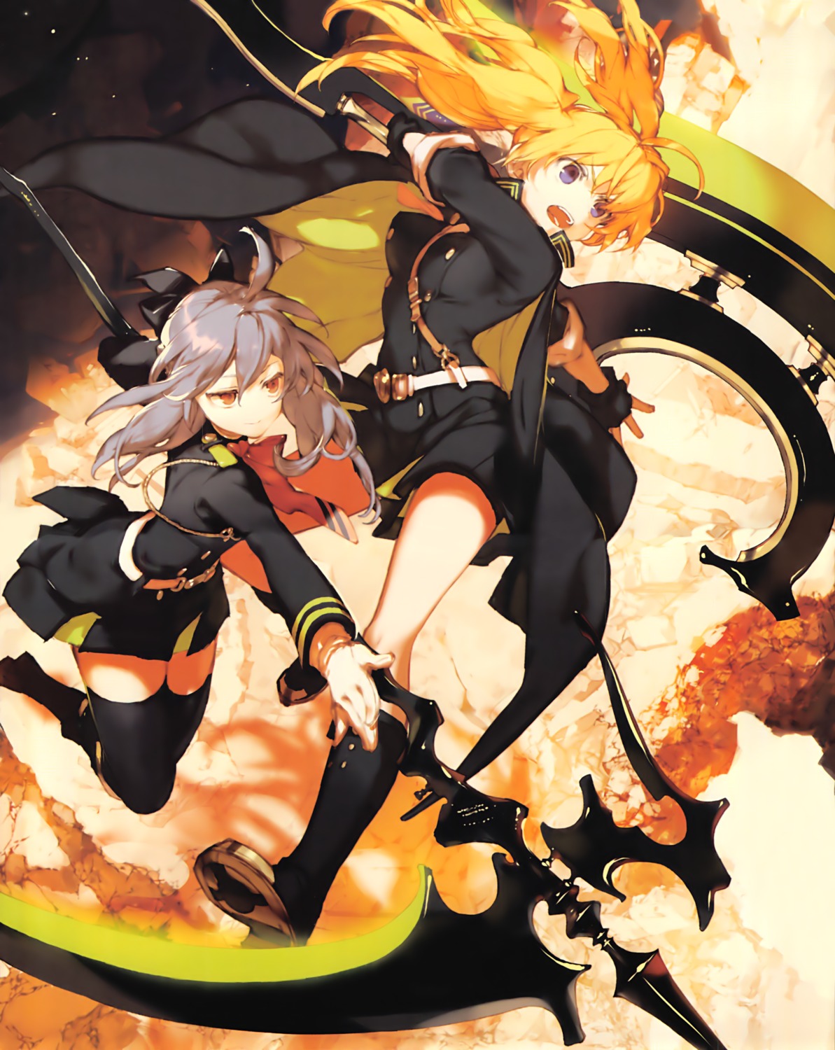 hiiragi_shinoa, owari_no_seraph, sanguu_mitsuba, yamamoto_yamato