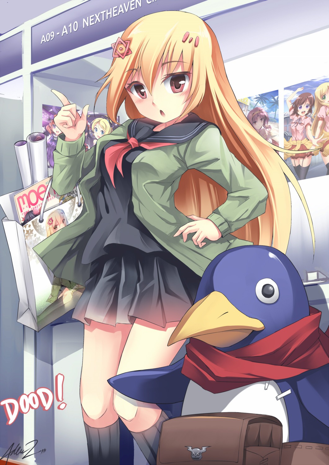 disgaea, mystic_flame, prinny, seifuku