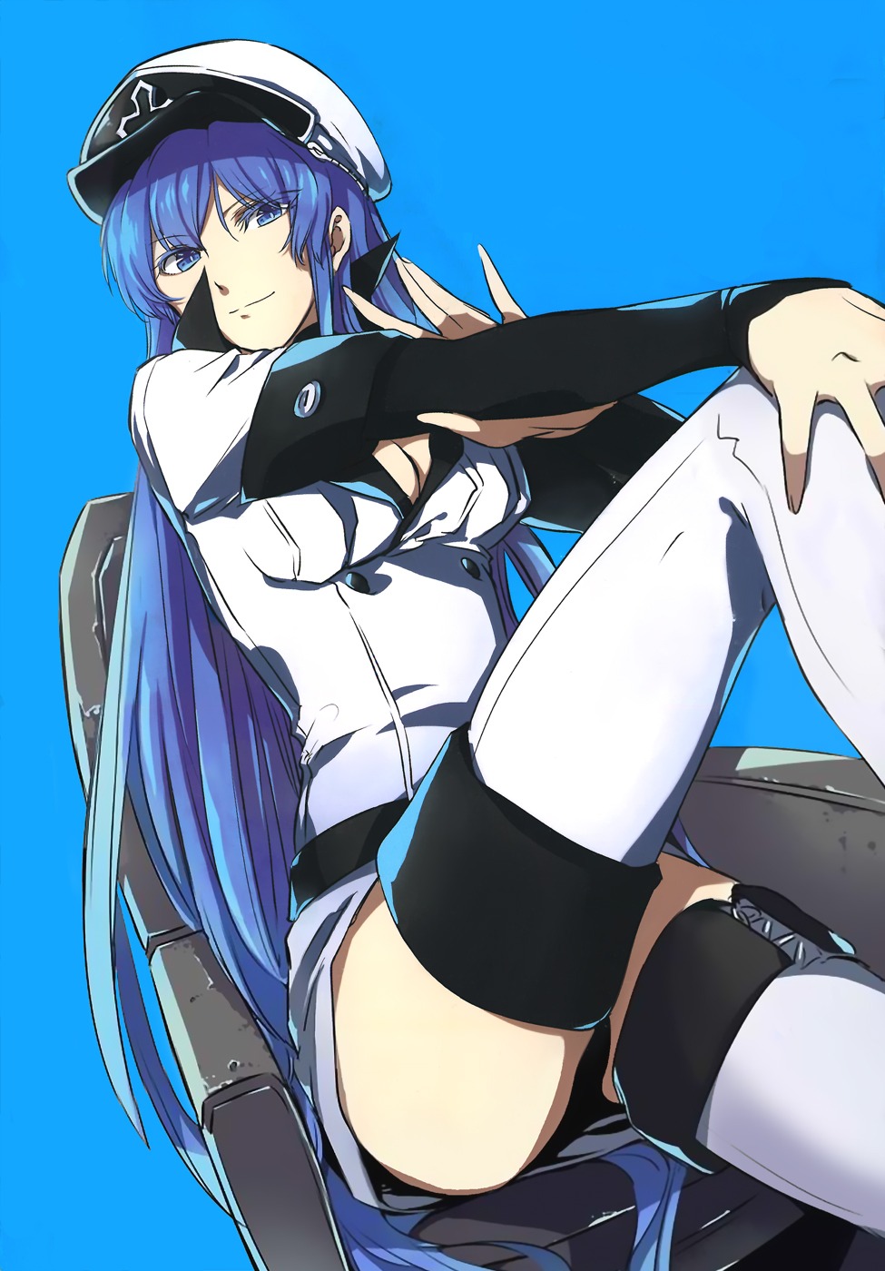 akame_ga_kill!, esdeath, tashiro_tetsuya, thighhighs, uniform