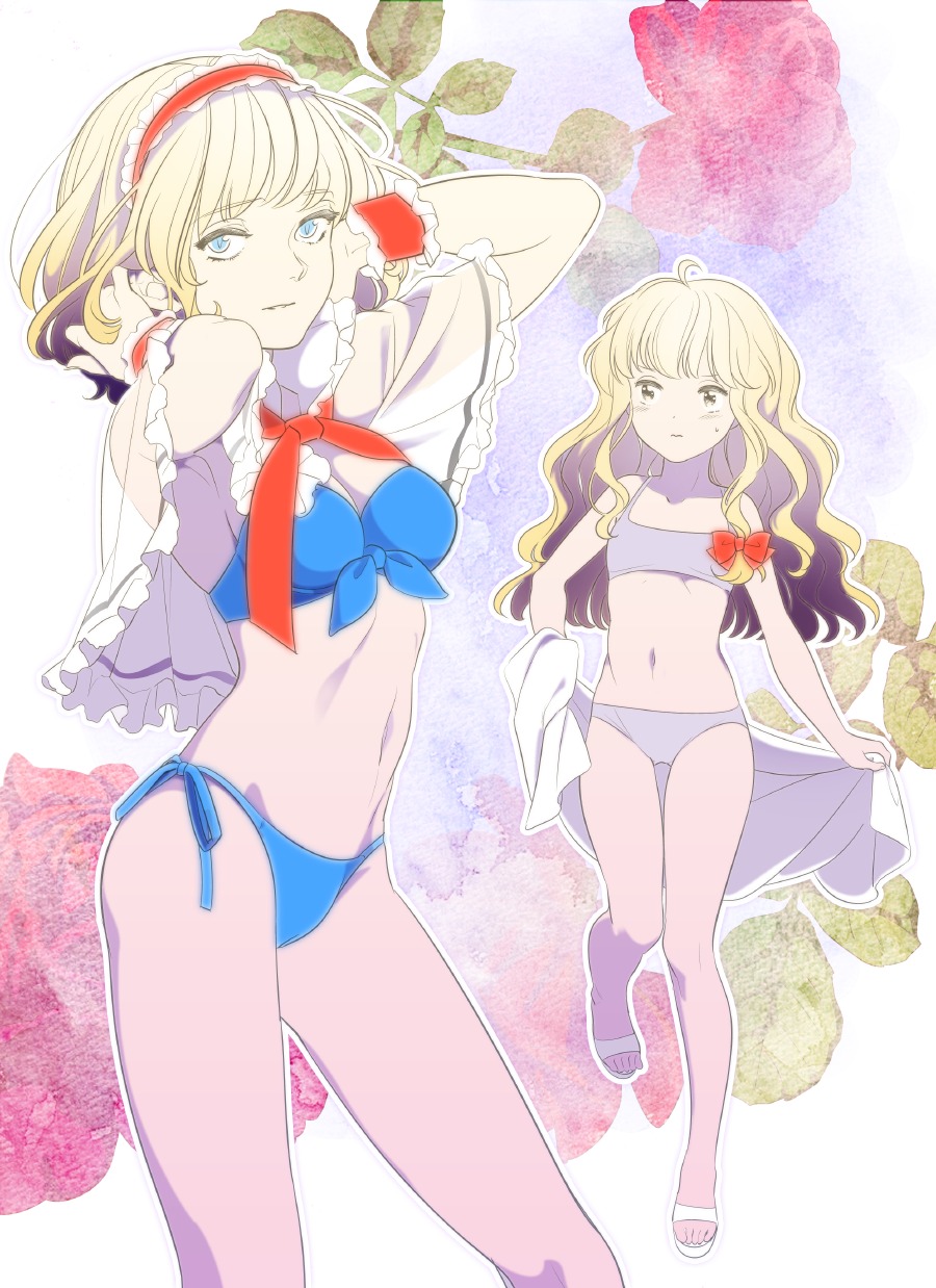 alice_margatroid, bikini, kirisame_marisa, ofuton_zeb, swimsuits, touhou