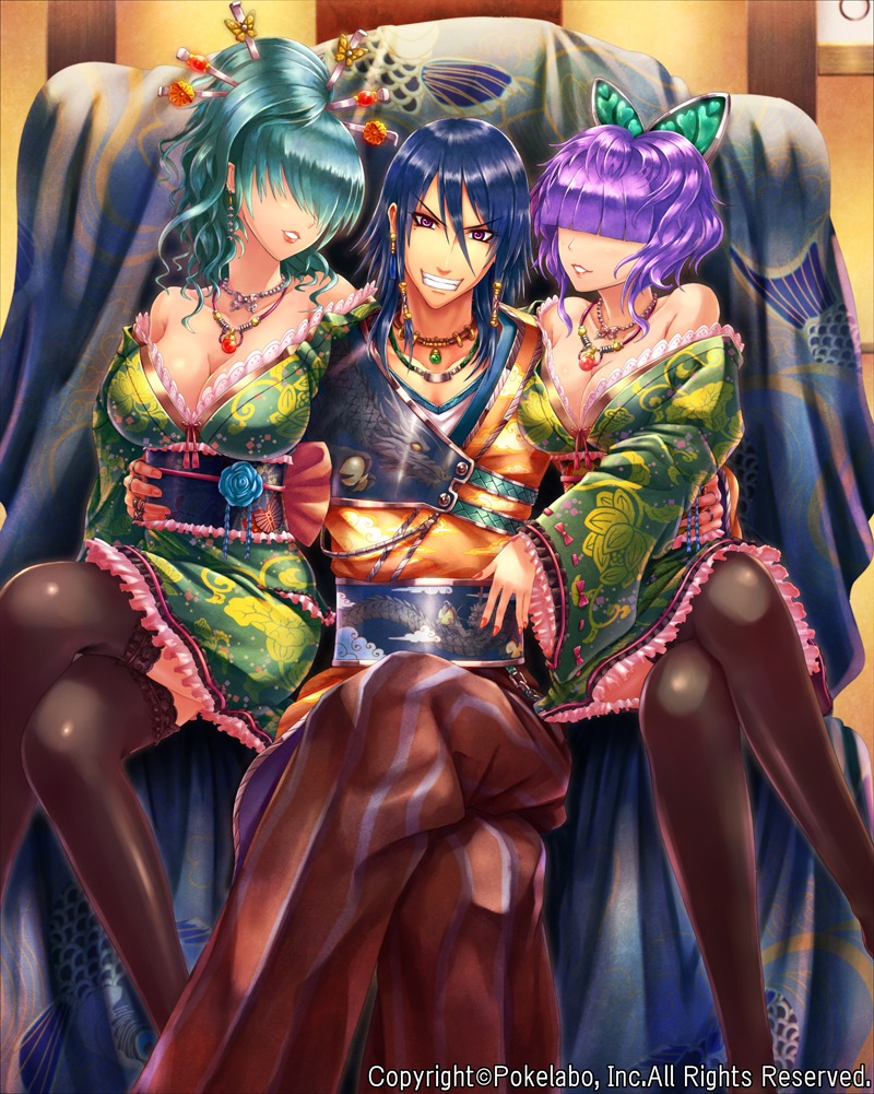 cleavage, lolita_fashion, shingo_(picturepuzzle), thighhighs, wa_lolita