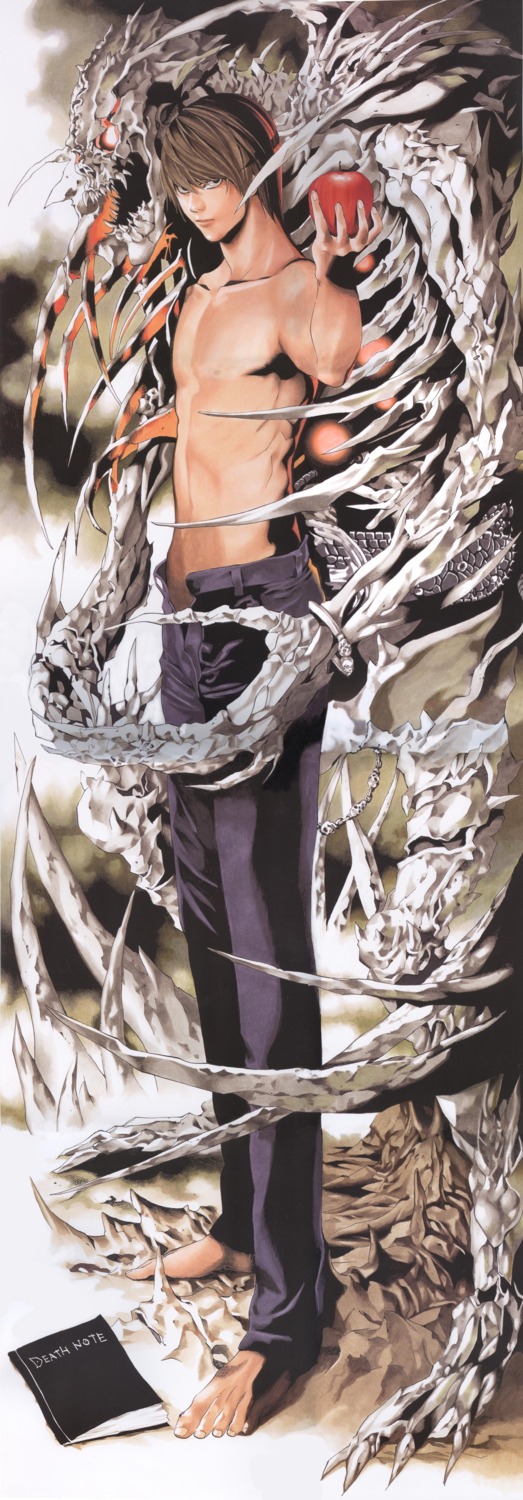 death_note, male, obata_takeshi, stick_poster, yagami_light