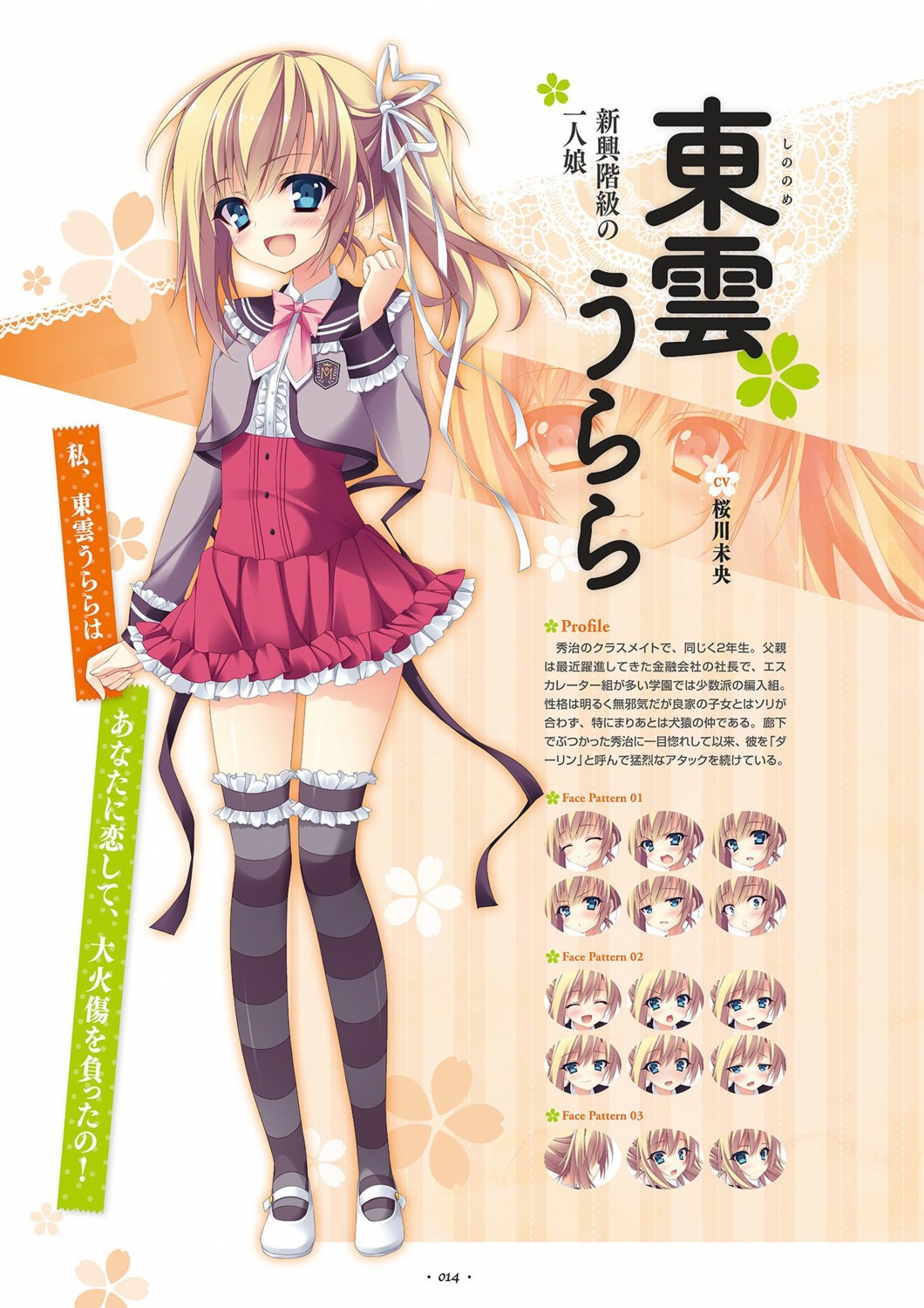 anapom, seifuku, shinonome_urara, shukufuku_no_kane_no_oto_wa_sakura-iro_no_kaze_to_tomo_ni, thighhighs