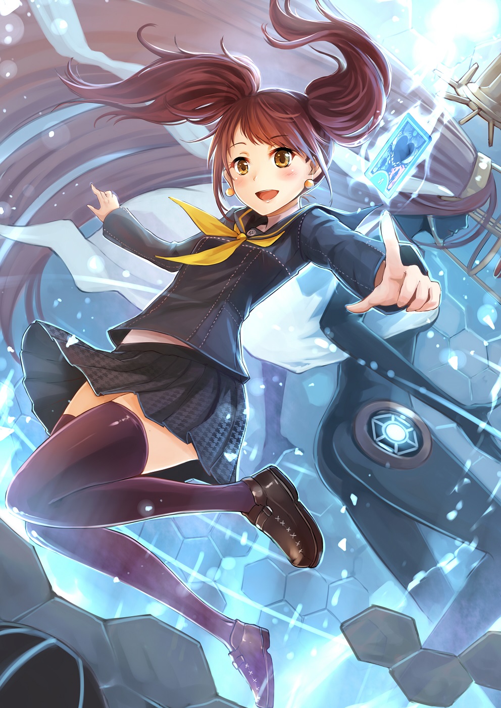 ks, kujikawa_rise, megaten, persona, persona_4, seifuku, thighhighs