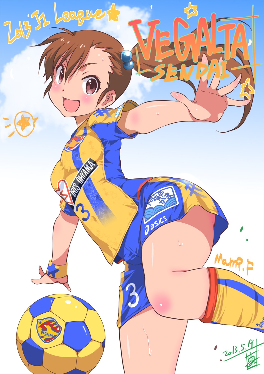 futami_mami, inoue_sora, soccer, the_idolm@ster