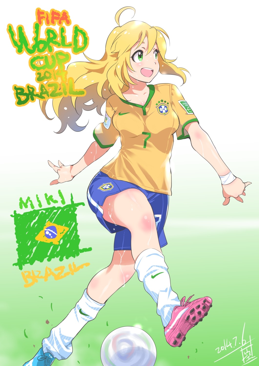 hoshii_miki, inoue_sora, soccer, the_idolm@ster