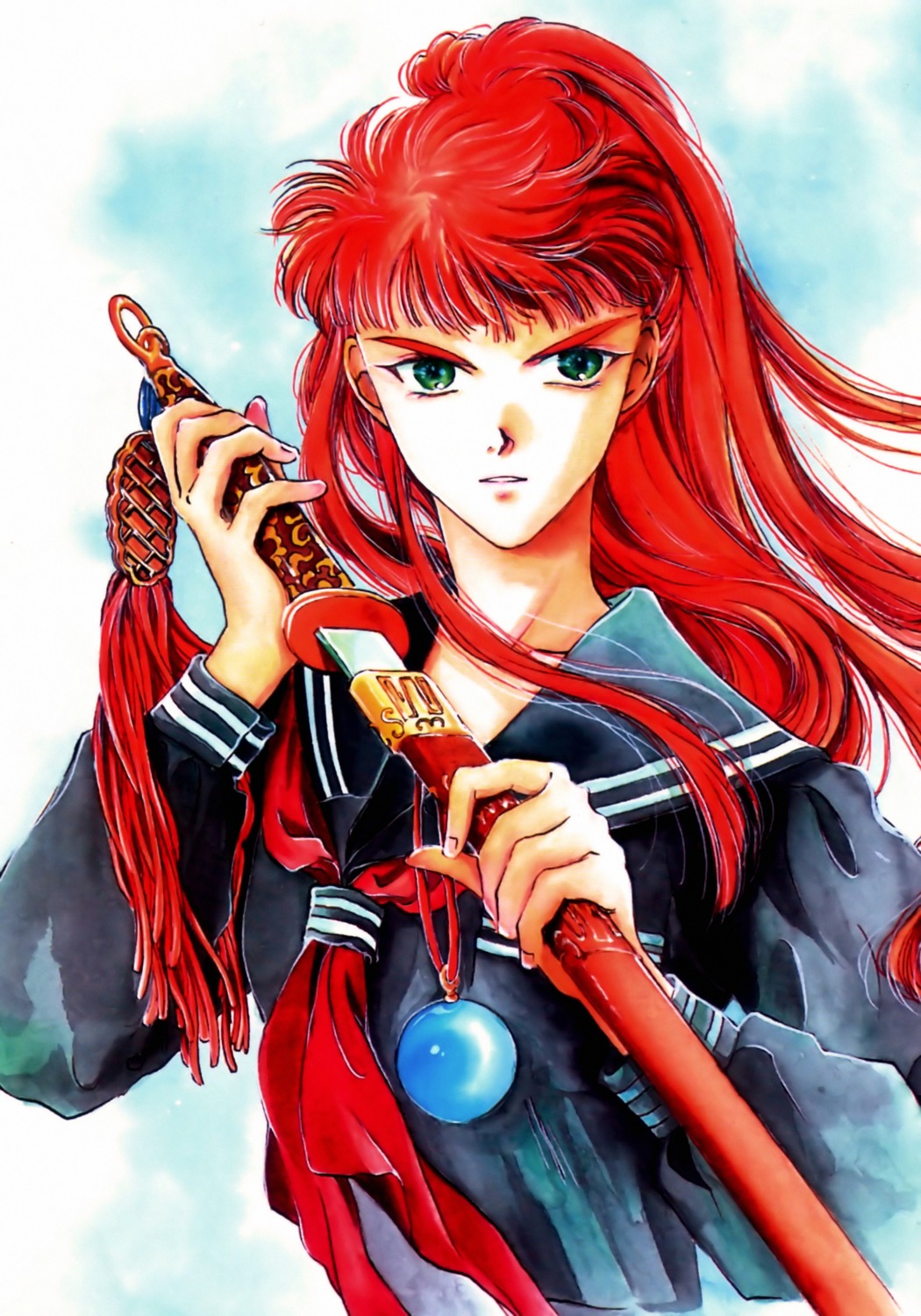 juuni_kokuki, nakajima_youko, seifuku, sword