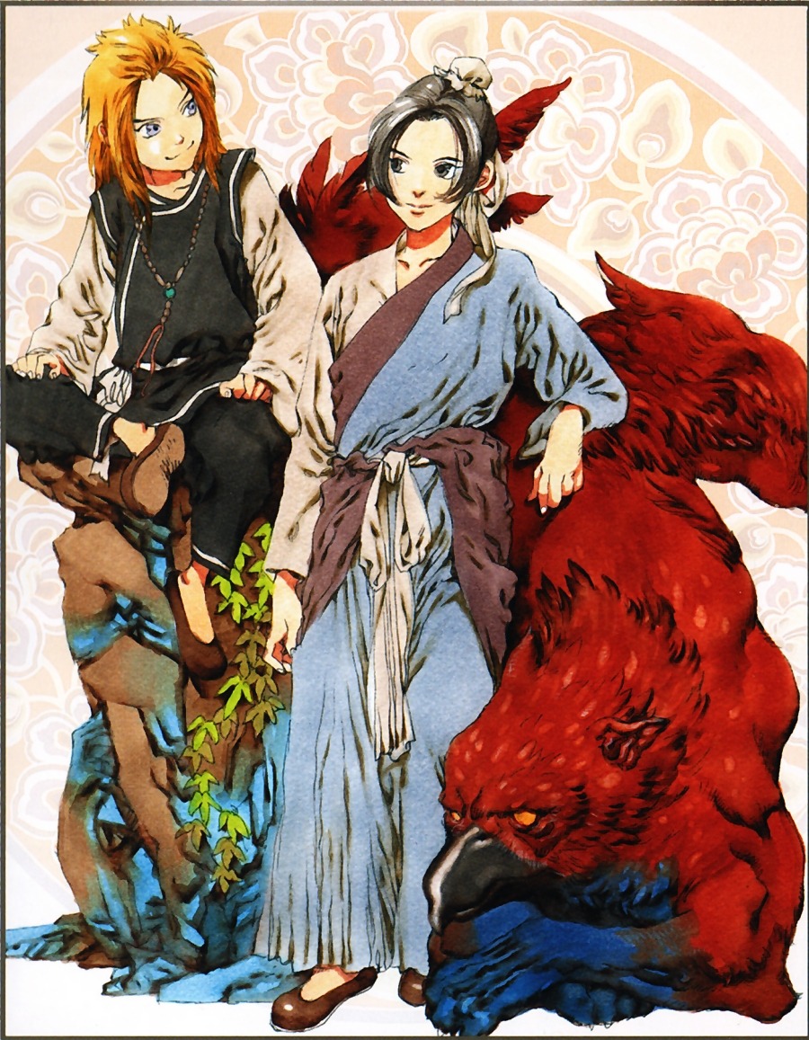 enki, japanese_clothes, juuni_kokuki, kouya_(juuni_kokuki), male, monster, rokuta, yamada_akihiro