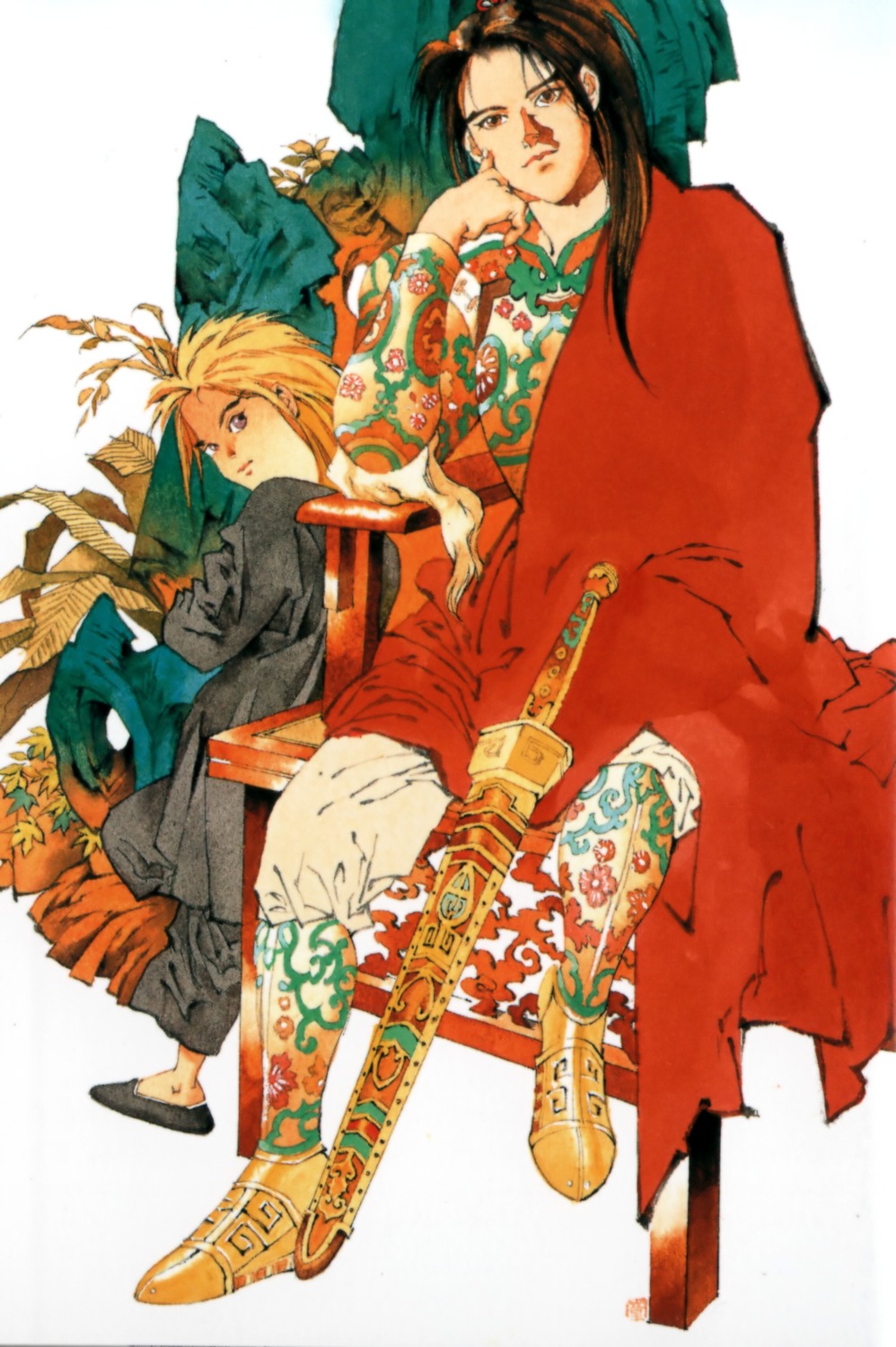 armor, enki, japanese_clothes, juuni_kokuki, male, shouryuu, sword, yamada_akihiro