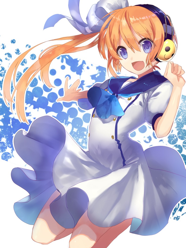 dress, headphones, p-ko, p-light, seifuku, yusano
