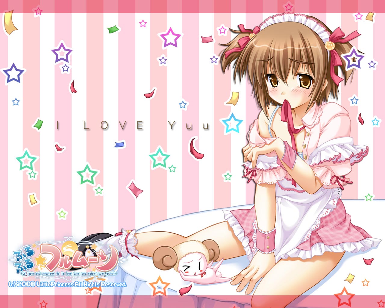 bra, furufuru_full_moon, little_princess, minase_yuu_(furufuru_full_moon), ninoko, undressing, waitress, wallpaper