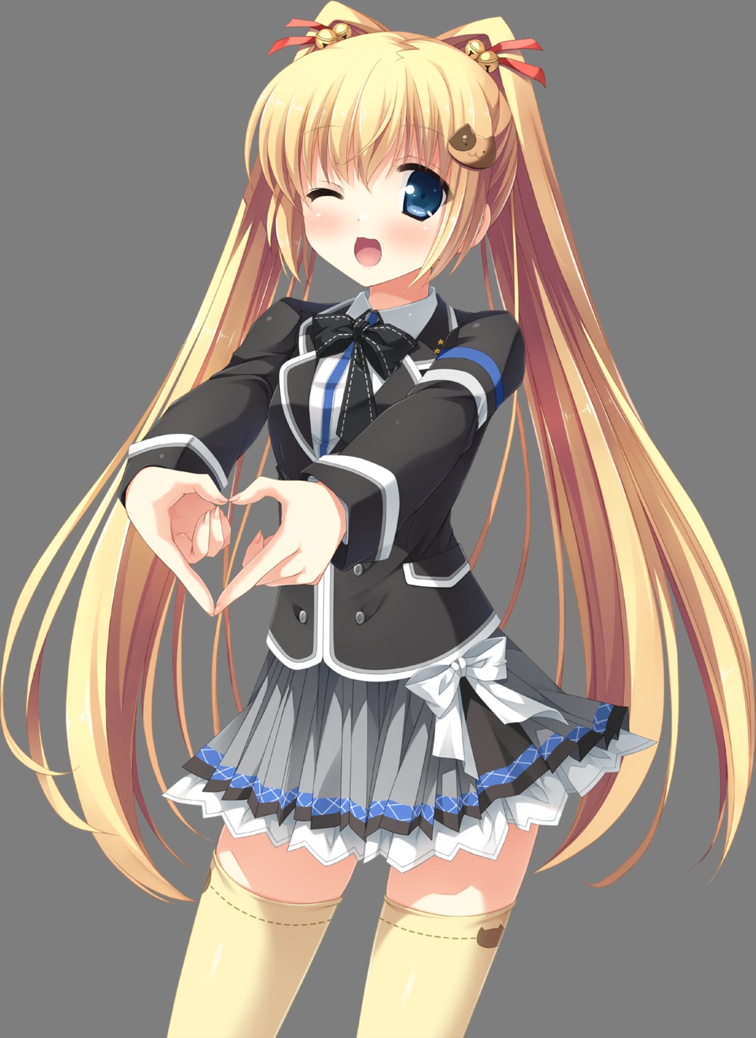 asasaka_meguri, hulotte, ikegami_akane, imouto_no_okage_de_mote_sugite_yabai, seifuku, thighhighs, transparent_png