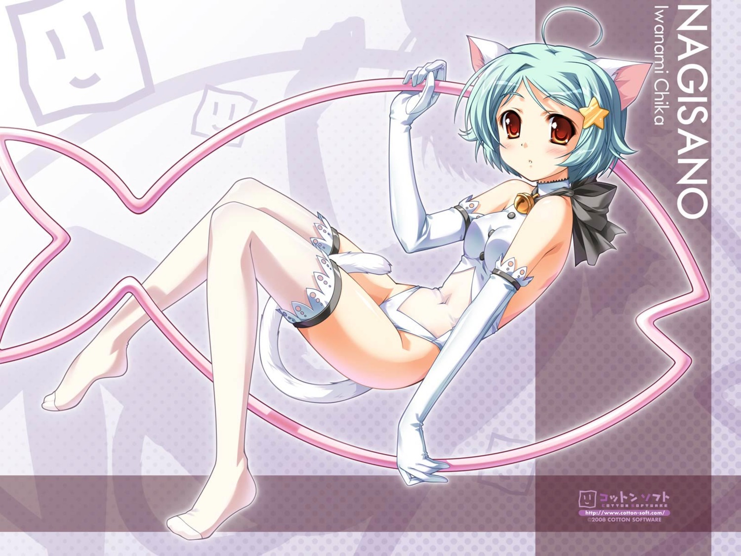 animal_ears, cotton_software, iwanami_chika, nagisano, nekomimi, thighhighs, wallpaper