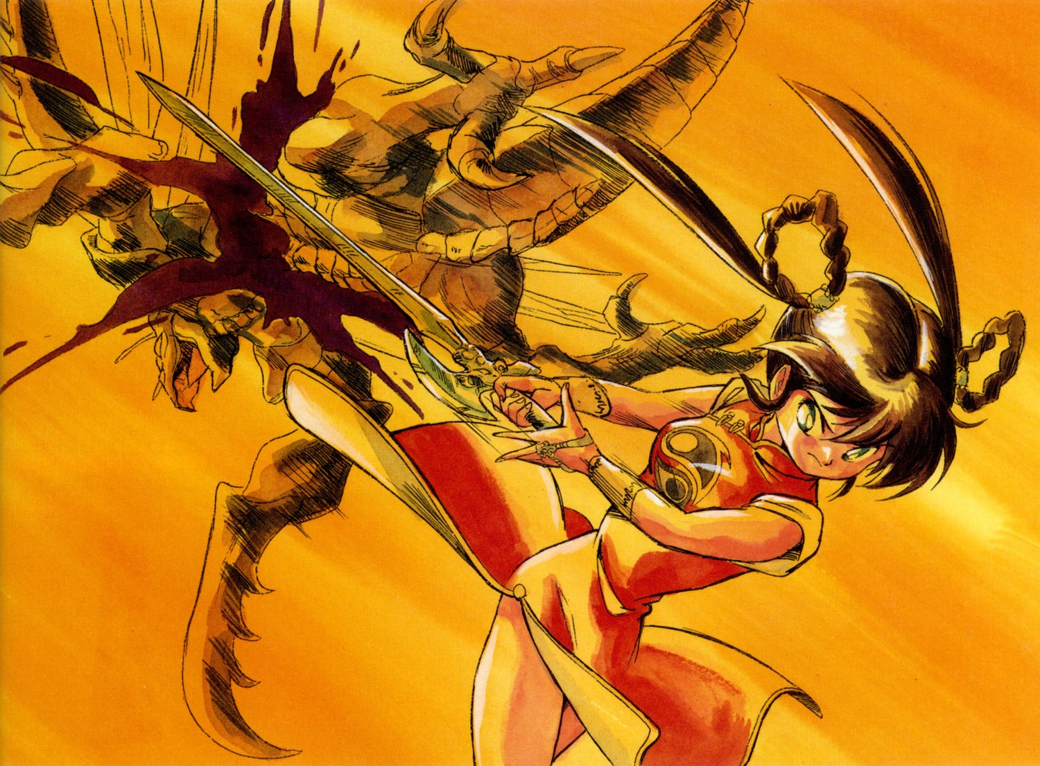 chinadress, mamono_hunter_youko, mano_youko, sword