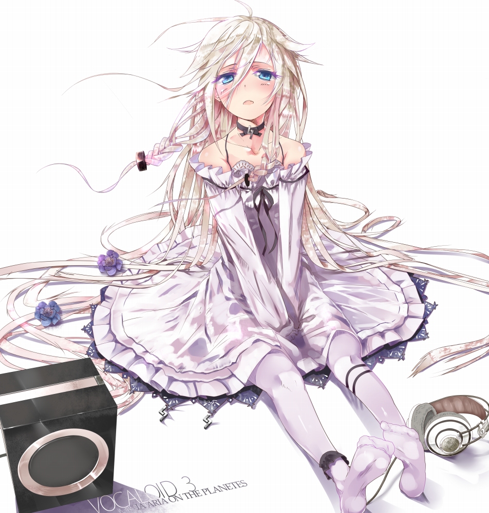 dress, headphones, ia_(vocaloid), pantyhose, shinya, vocaloid