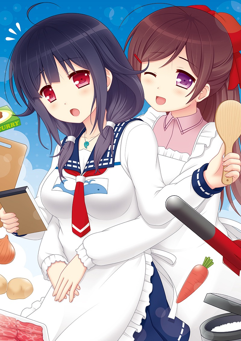 cpu, kantai_collection, mamiya_(kancolle), seifuku, taigei_(kancolle)
