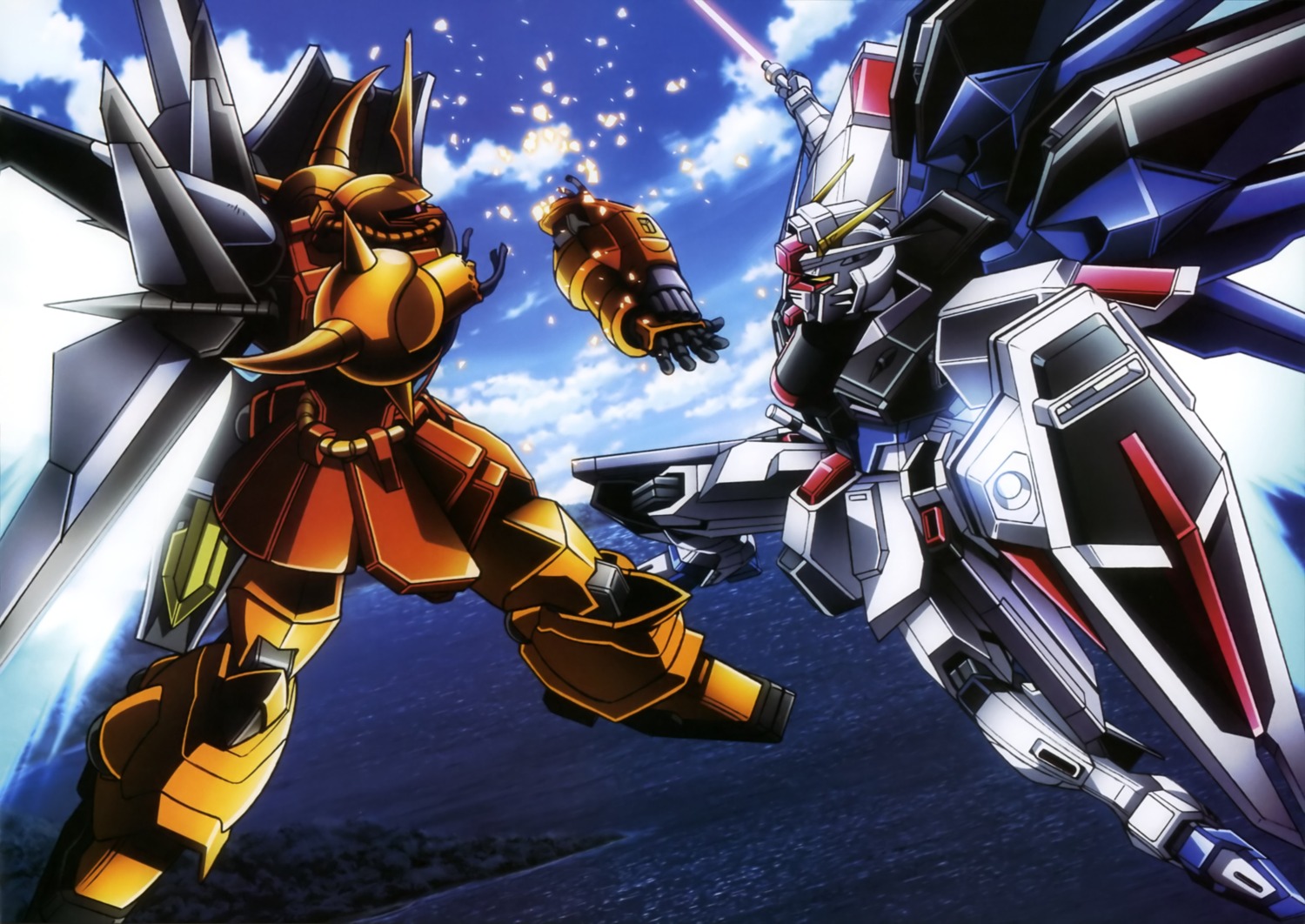 freedom_gundam, gundam, gundam_seed, gundam_seed_destiny, mecha, sword, weapon, wings