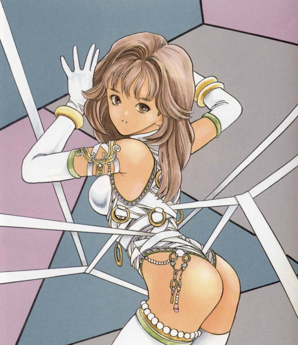 ass, bondage, dna2, katsura_masakazu, leotard, saeki_tomoko, thighhighs