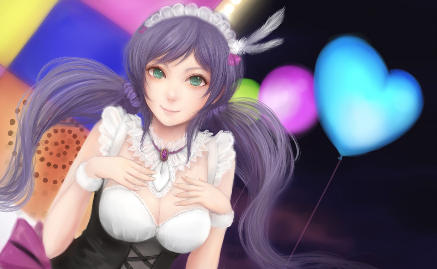 breast_hold, cleavage, love_live!, love_live!_(series), moekyon, toujou_nozomi