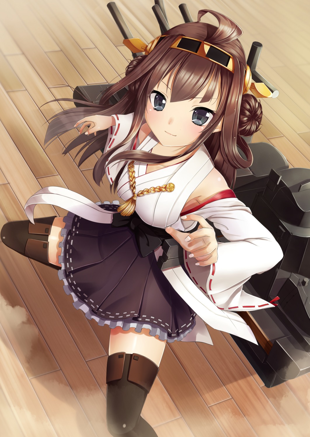 kantai_collection, kongou_(kancolle), sasamitti, thighhighs