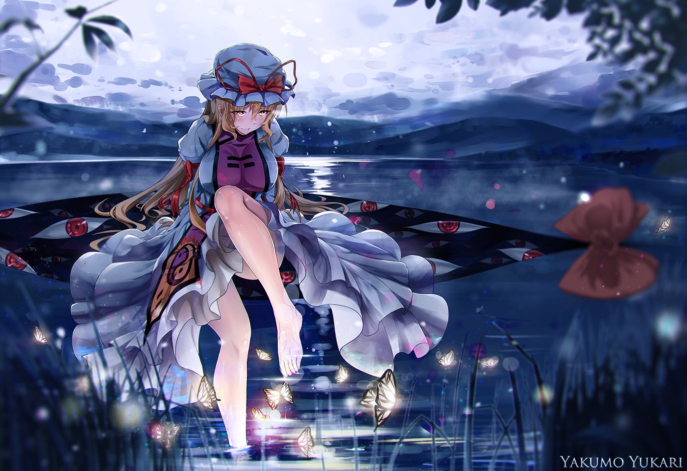 dress, touhou, wet, xiaoyin_li, yakumo_yukari