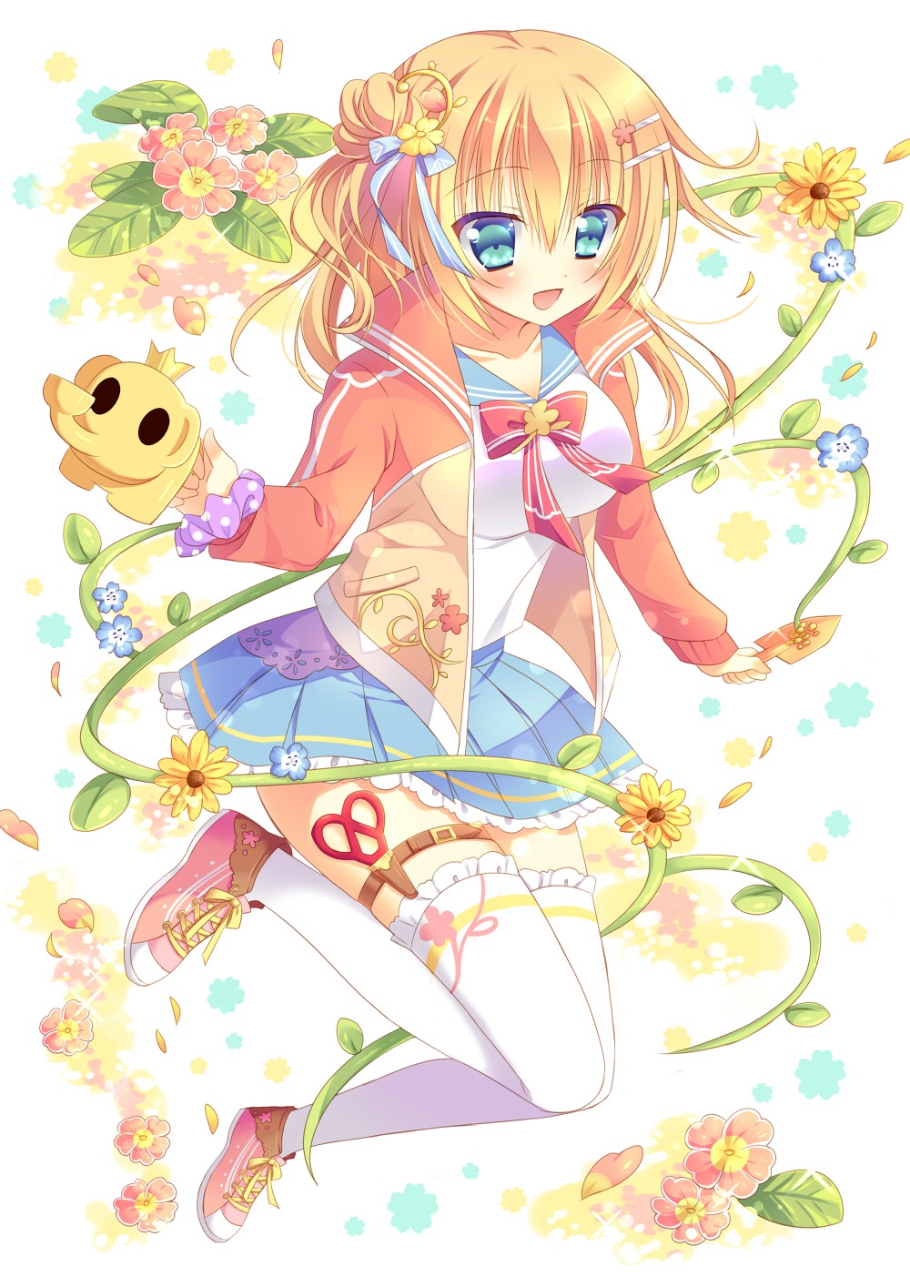 sakura_yuduna, seifuku, thighhighs
