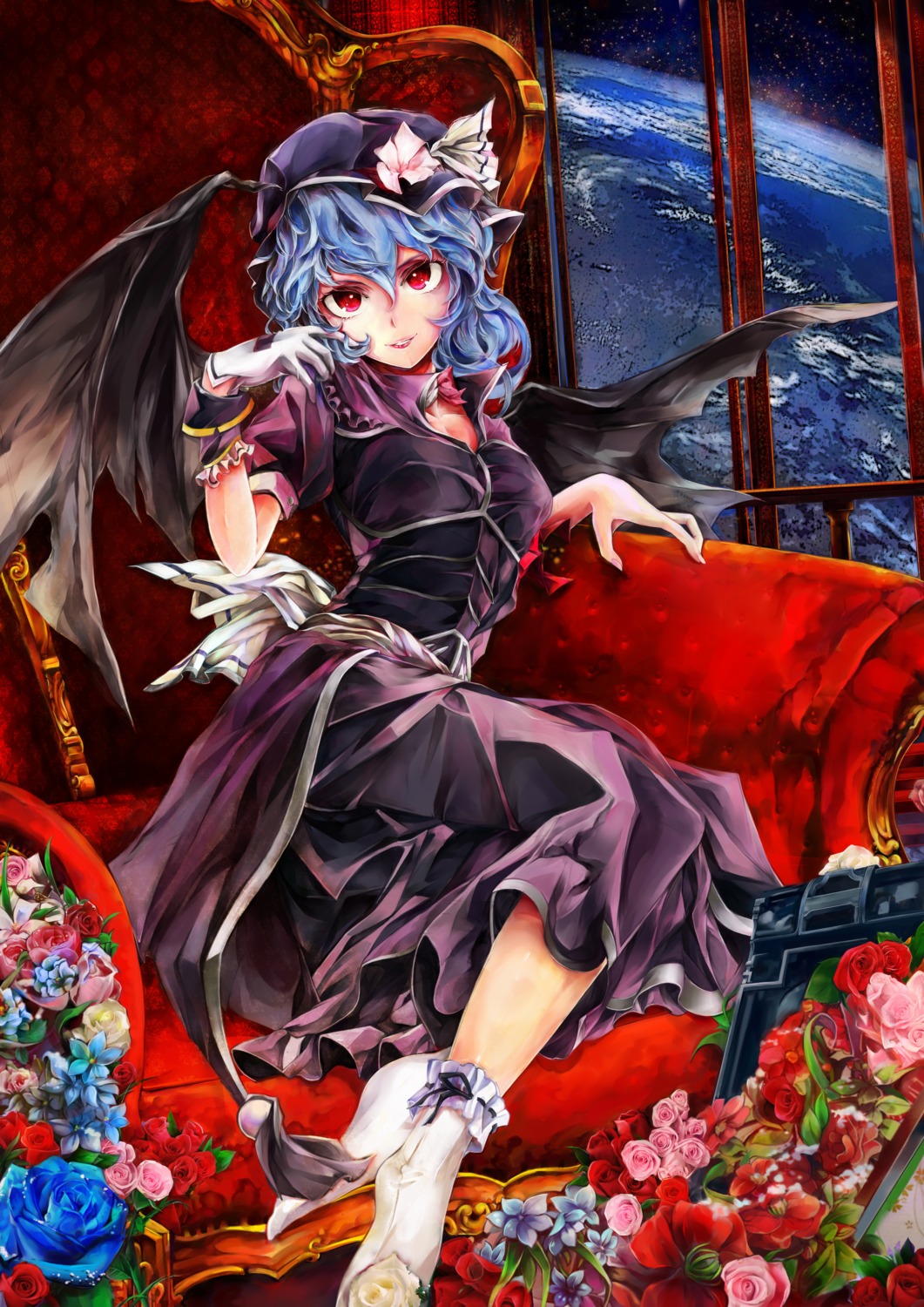 dress, poyan_noken, remilia_scarlet, touhou, wings