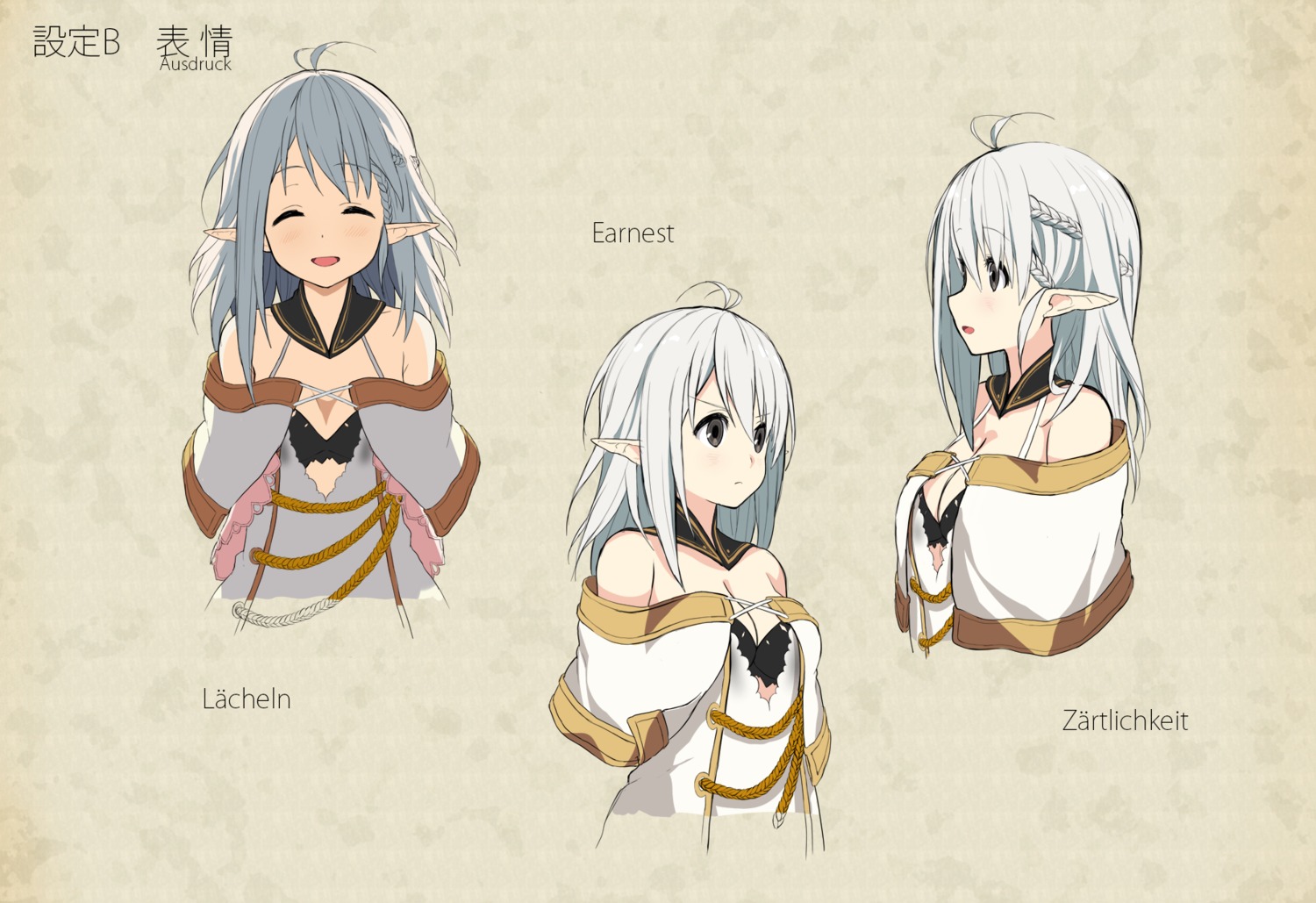 cleavage, itsui, pointy_ears