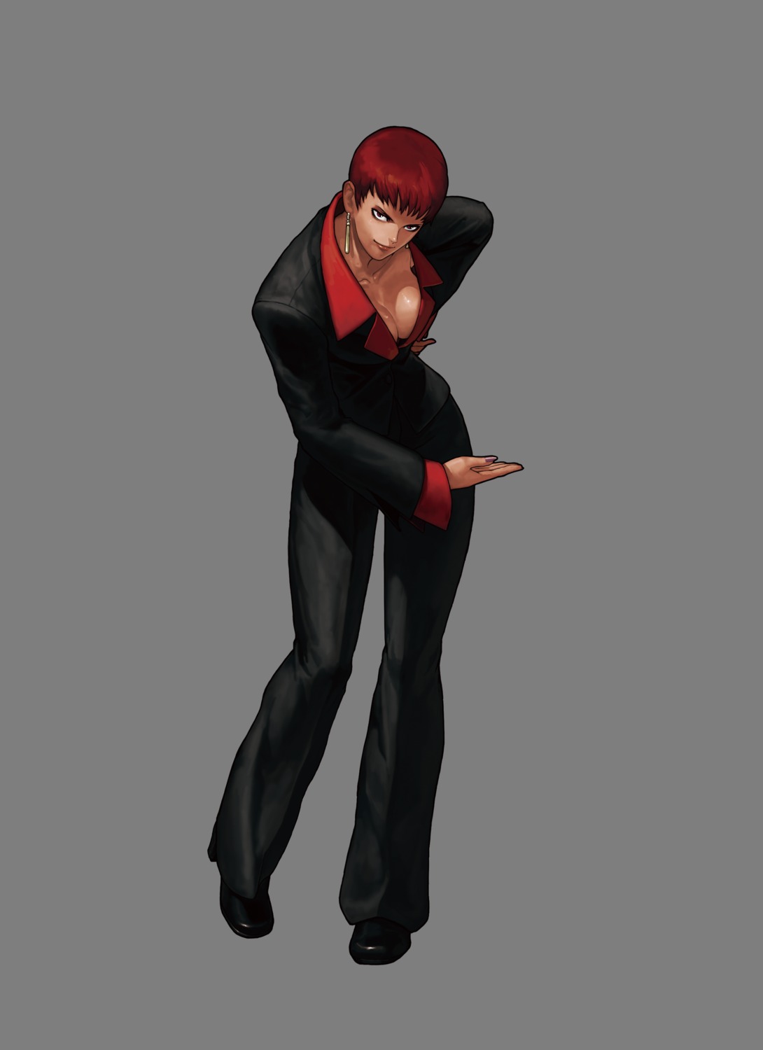 cleavage, eisuke_ogura, king_of_fighters, king_of_fighters_xiii, no_bra, snk, transparent_png, vice