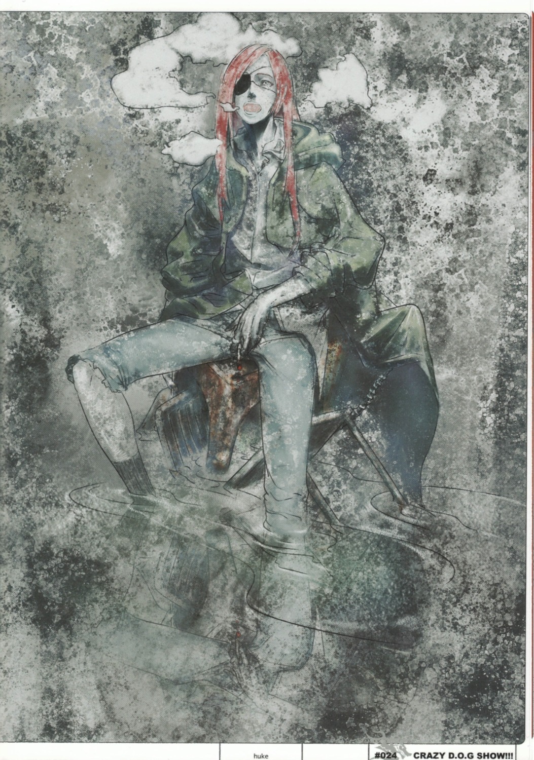 badou_nails, dogs, eyepatch, huke, male
