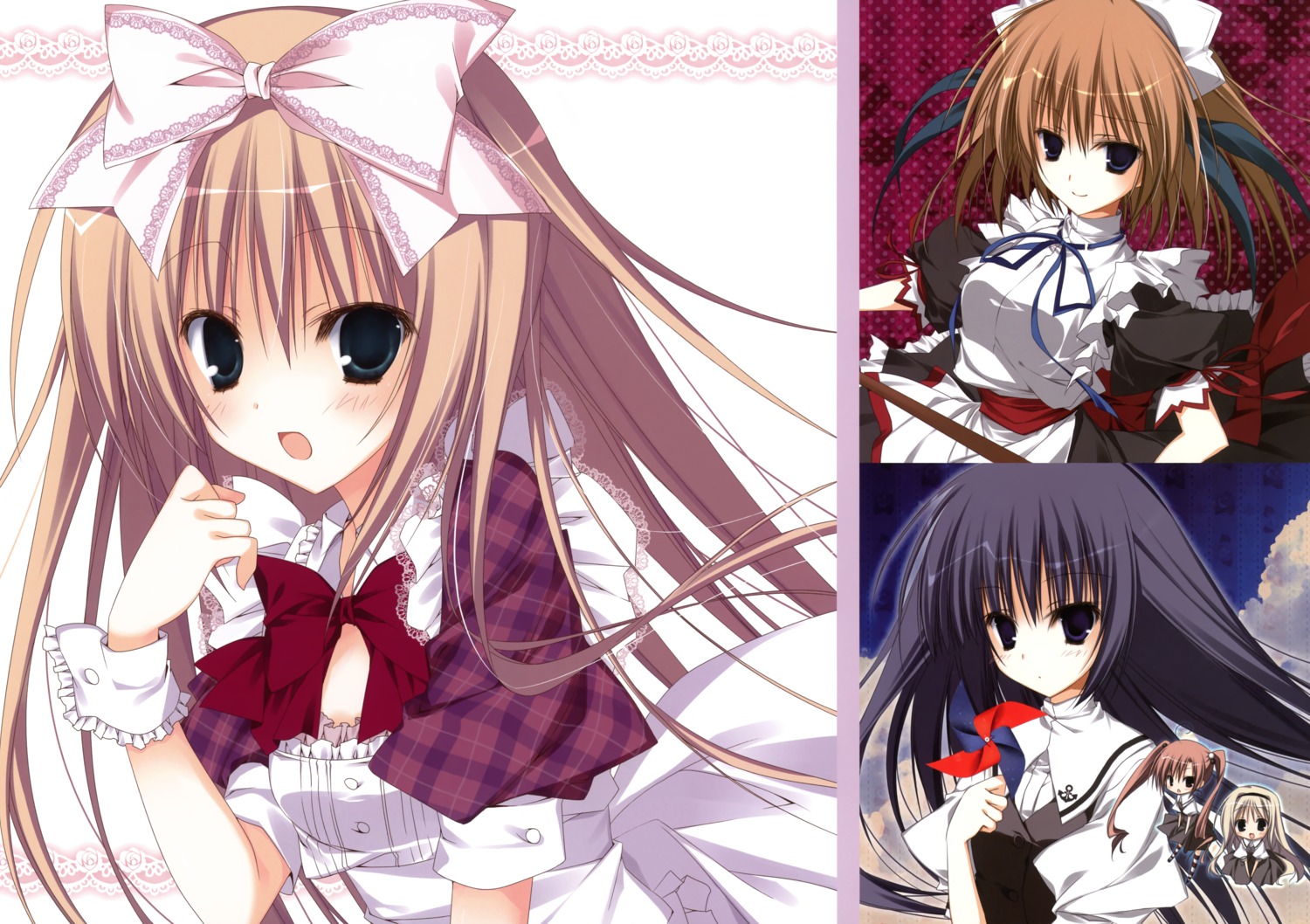 chibi, fixed, h2o_~footprints_in_the_sand~, inugami_kira, kohinata_hayami, maid, seifuku