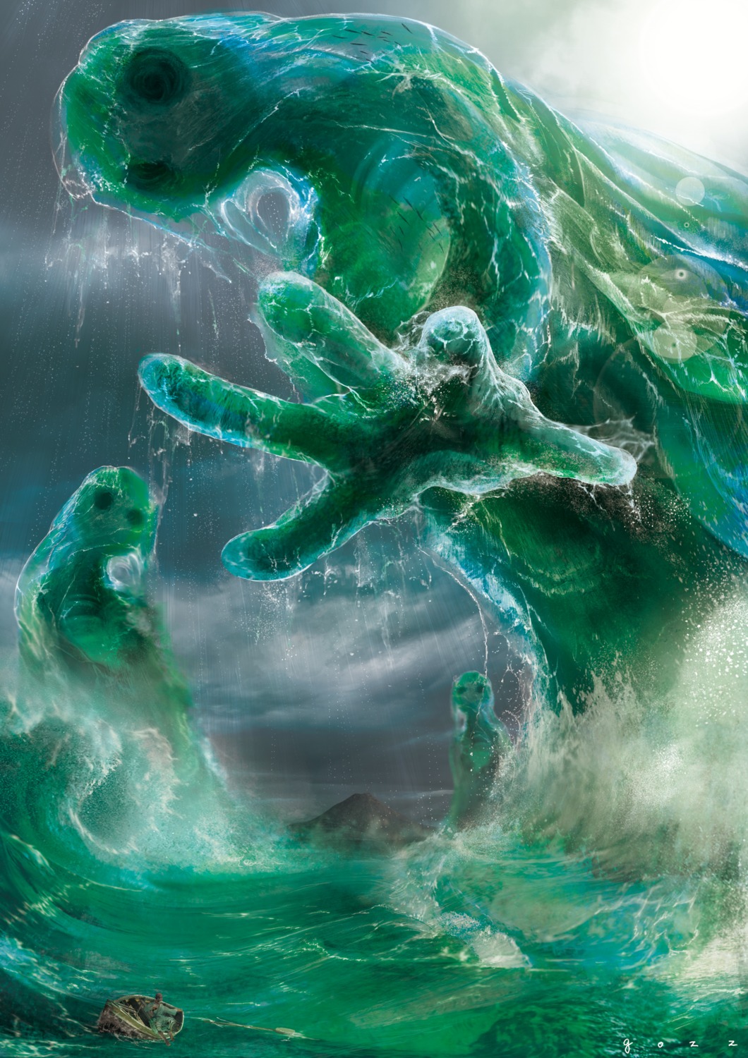 gozz, landscape, monster