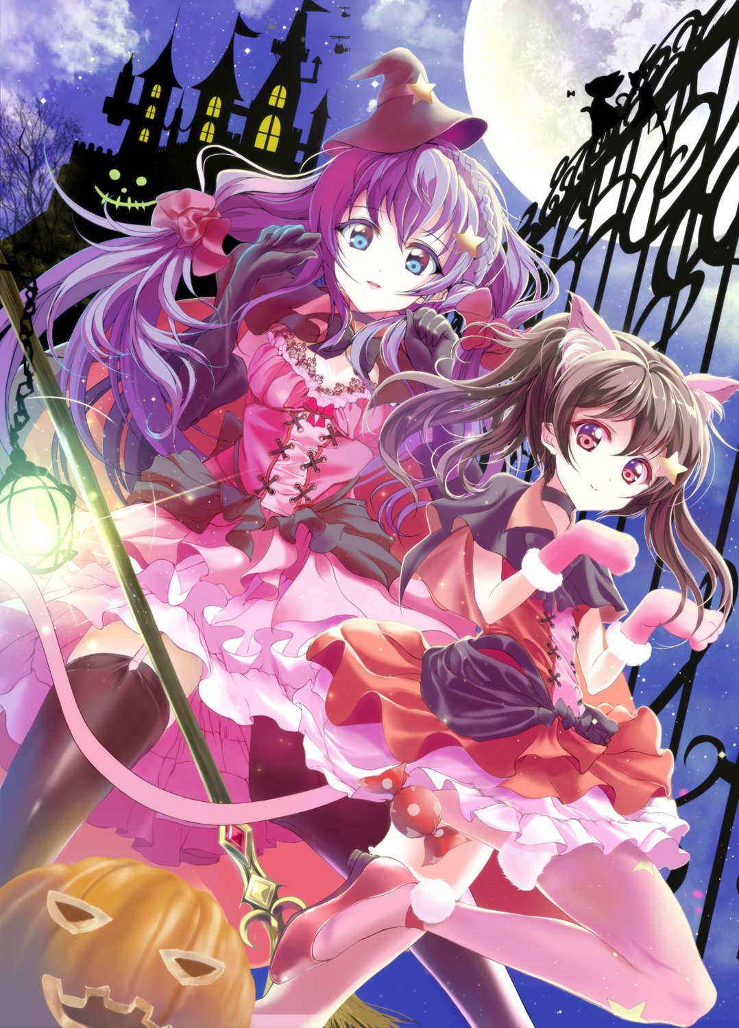 41y, animal_ears, dress, halloween, love_live!, love_live!_(series), nekomimi, stockings