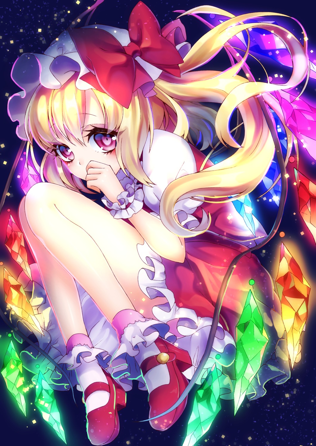 dress, flandre_scarlet, heels, suzuka_sario, touhou, wings