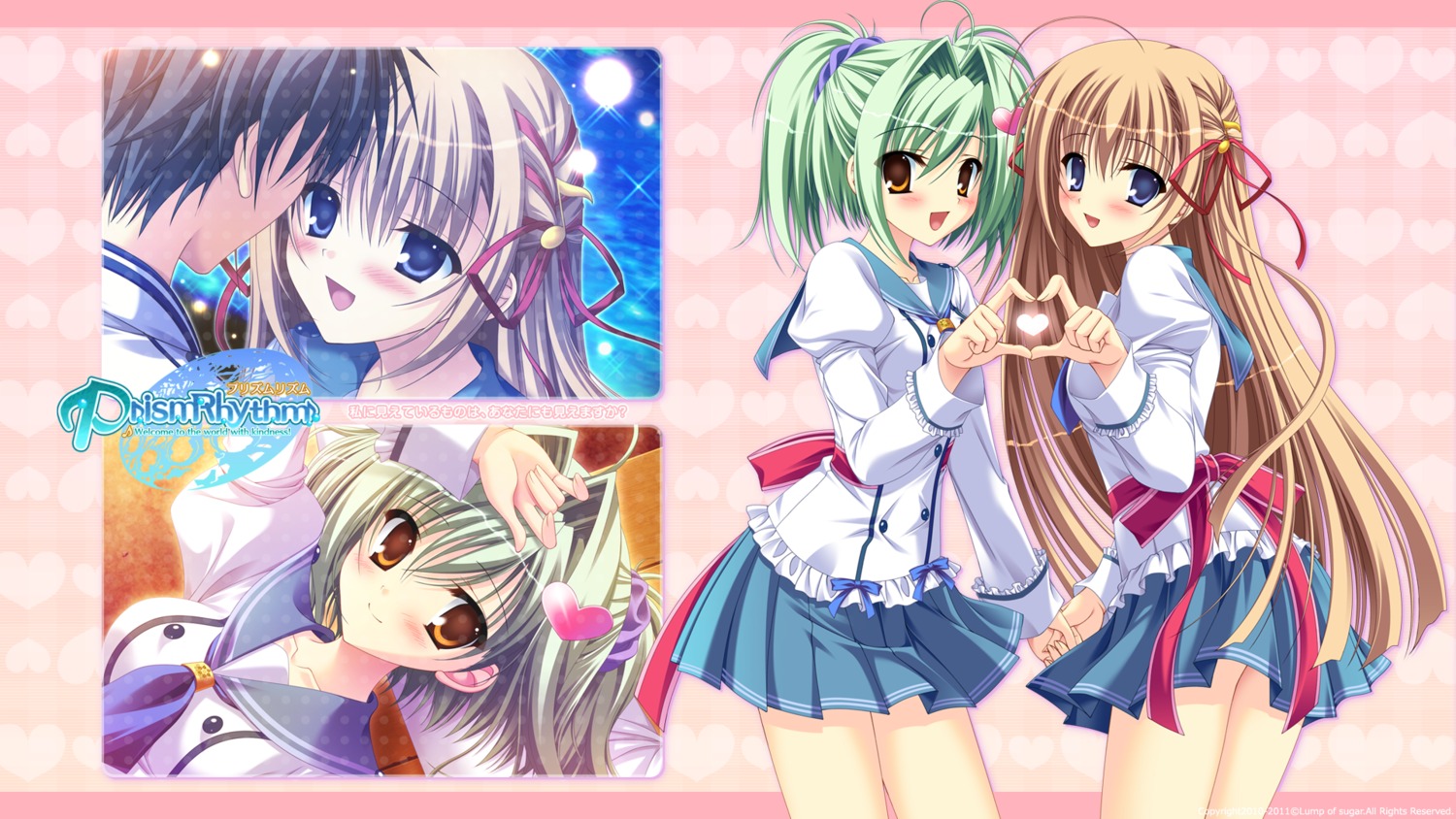berlioz_ria, elsterrier_marigold, lump_of_sugar, prism_rhythm, seifuku, tanihara_natsuki, wallpaper