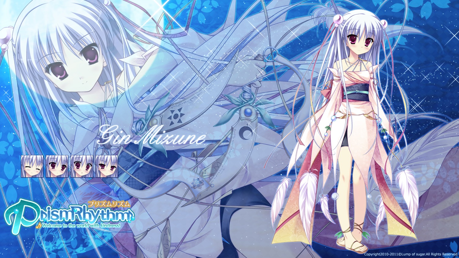lump_of_sugar, mizune_gin, prism_rhythm, sesena_yau, wallpaper, yukata