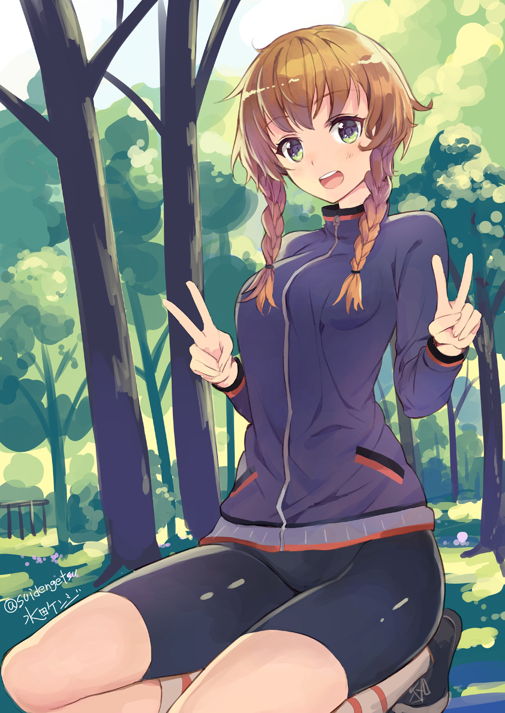 amane_suzuha, bike_shorts, steins;gate, suiden_getsu