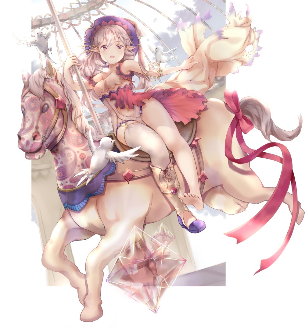 ddaomphyo, pointy_ears, stockings, thighhighs