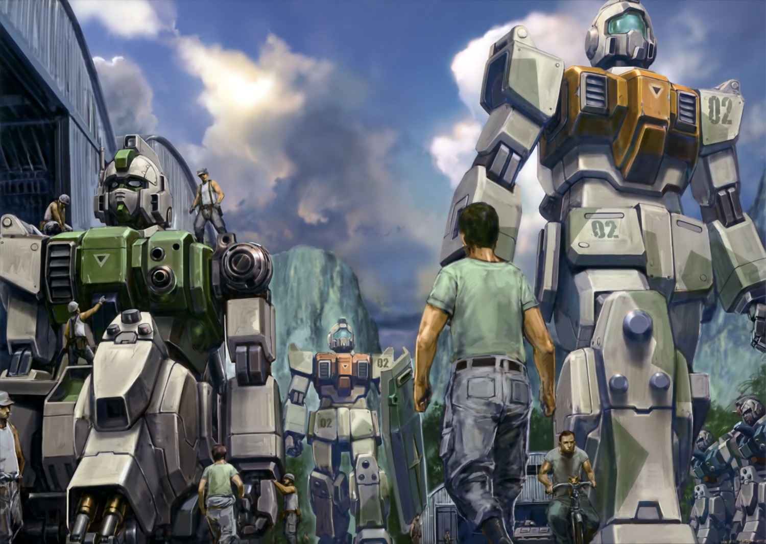 gundam, male, mecha, rgm-79_gm, the_08th_ms_team
