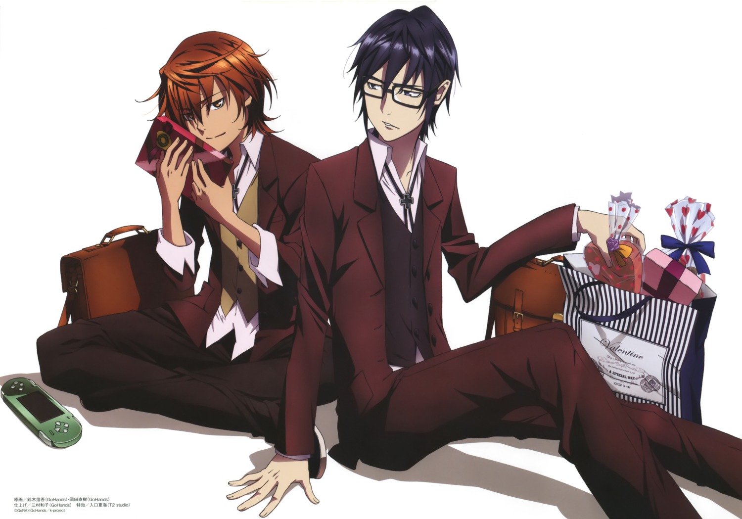 fushimi_saruhiko, k, male, megane, suzuki_shingo, uchida_takayuki, yata_misaki