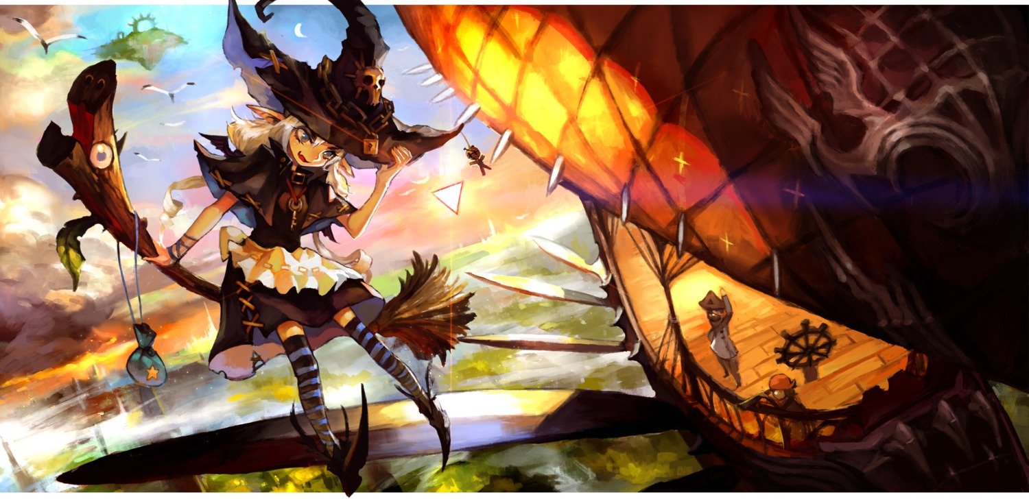 catsila, pointy_ears, thighhighs, witch