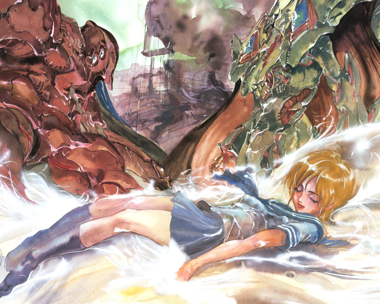 escaflowne, kanzaki_hitomi, wallpaper
