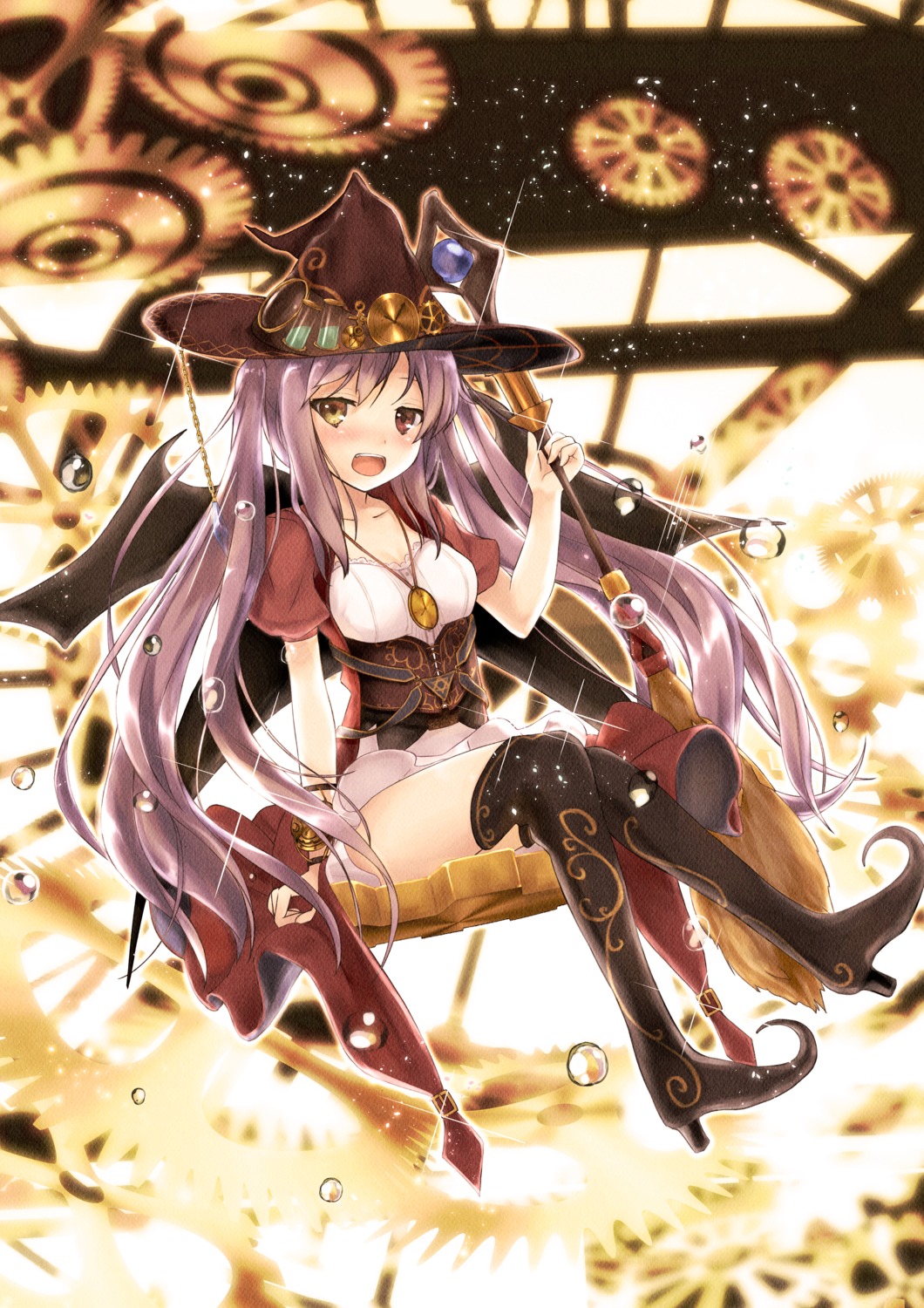 dress, heels, rupe_paperu, thighhighs, witch