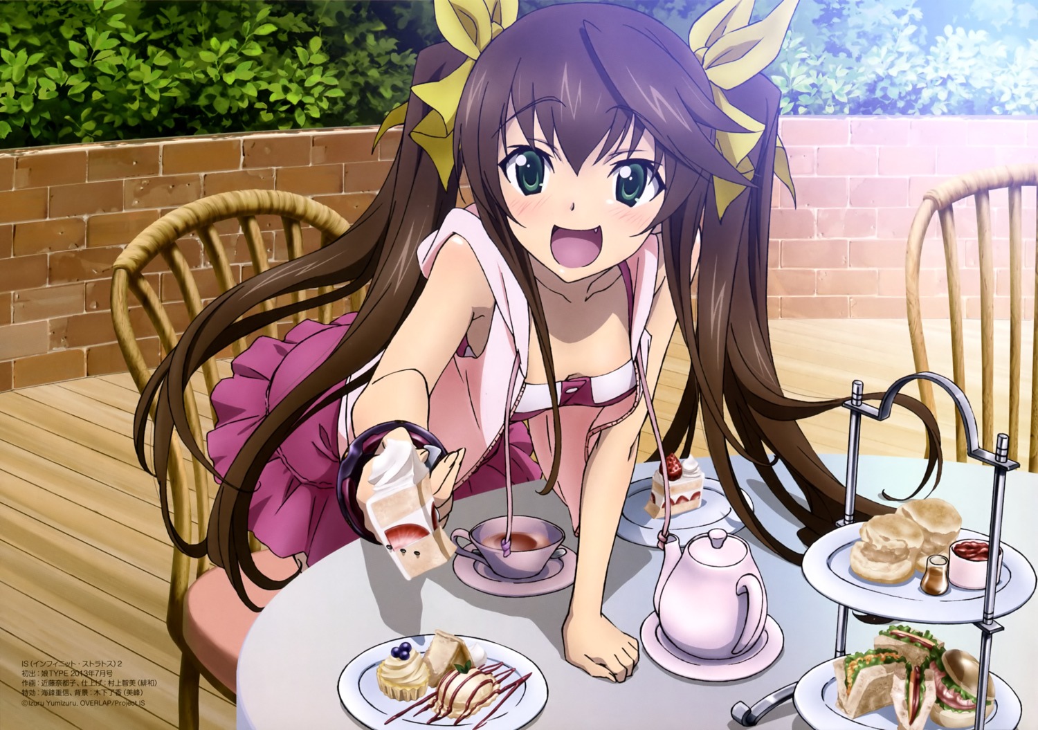 cleavage, dress, huang_lingyin, infinite_stratos, kondou_natsuko