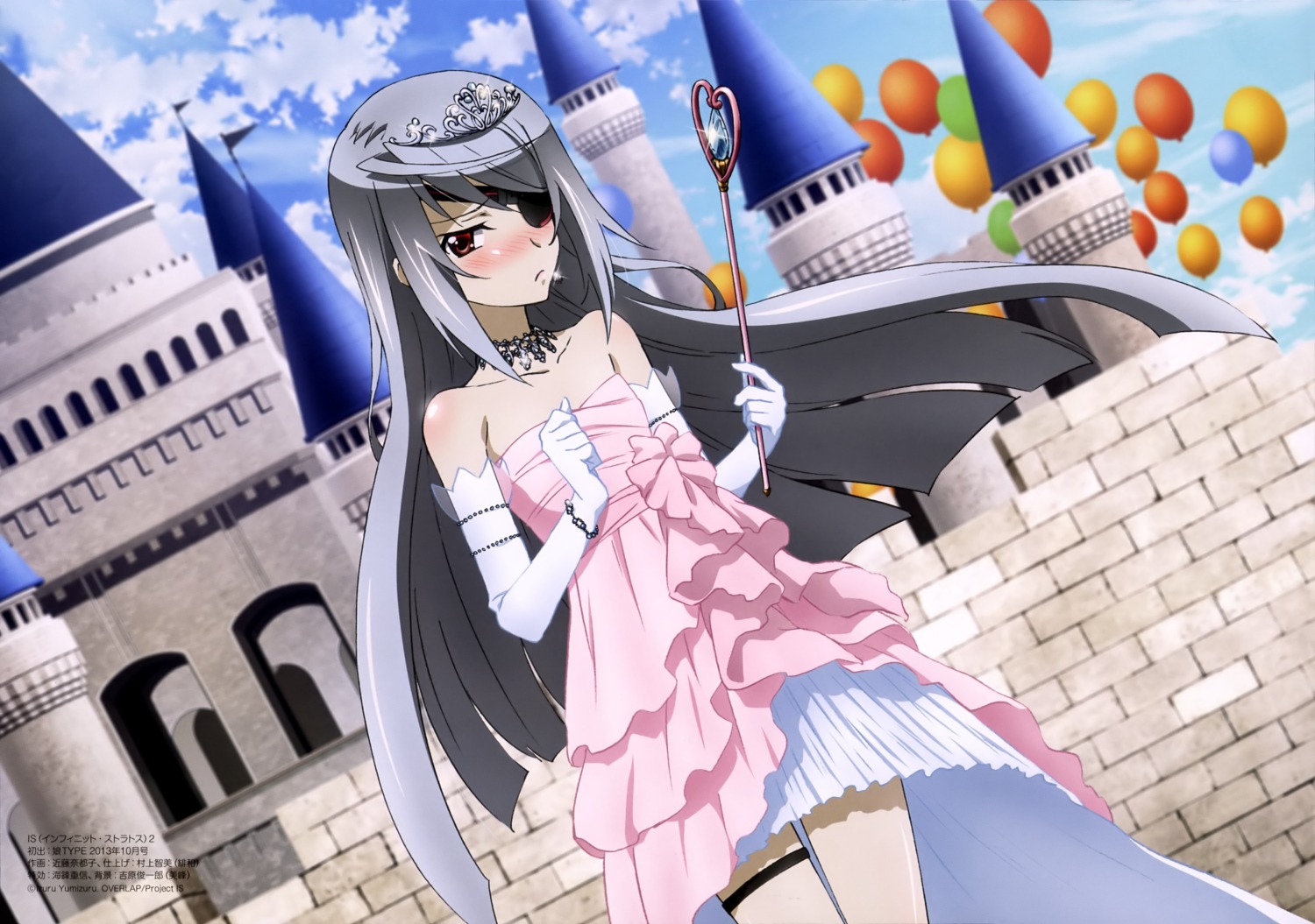 dress, eyepatch, garter, infinite_stratos, kondou_natsuko, laura_bodewig